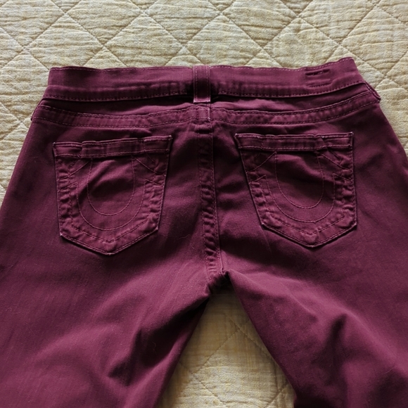 Women's True Religion deep red skinny jeans size 28 - Picture 9 of 10